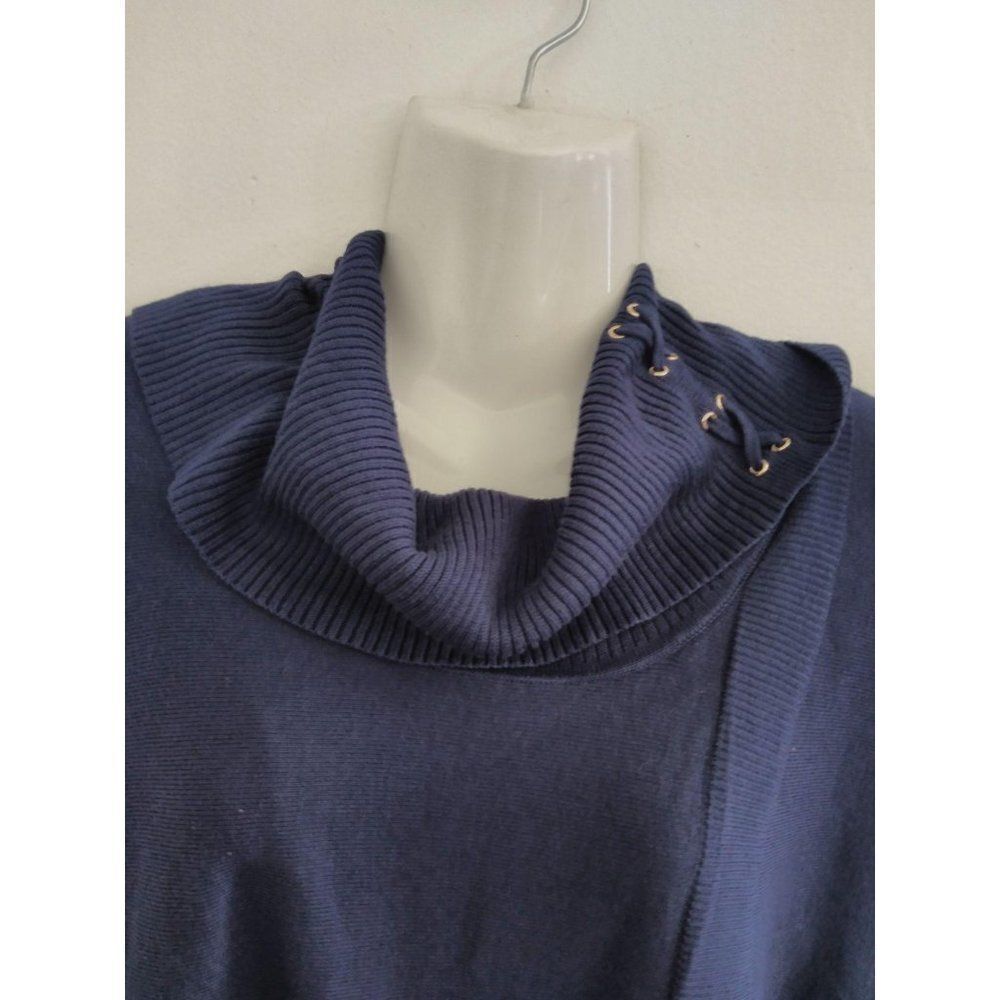 JM Collection Turtle Neck Laced Collar Sweater - Picture 3 of 5